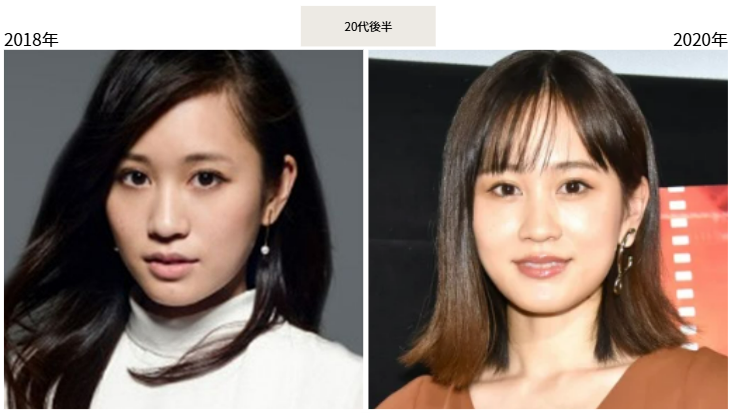 前田敦子 20代 エラがスッキリした画像比較